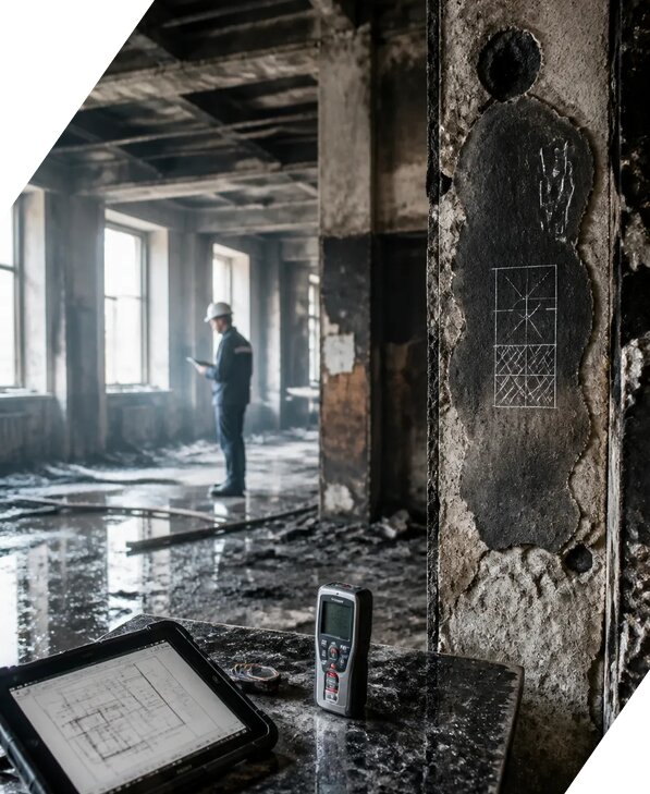 Обследование зданий после пожара в Сальске от 15252 р. | ЭкспертизаРоссия