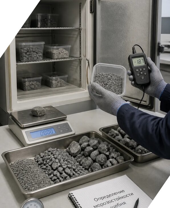 Определение морозостойкости щебня в Сальске от 3559 р. | ЭкспертизаРоссия