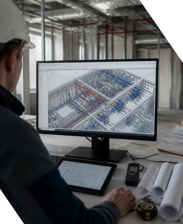 Создание BIM модели инженерных сетей для объектов в Сальске